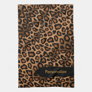 Paño De Cocina Impresión atractiva de animales de leopardo marr