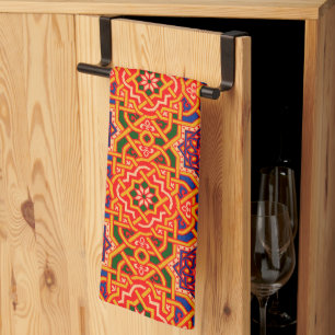 Paño De Cocina Impresión de alfombras antiguas coloridas