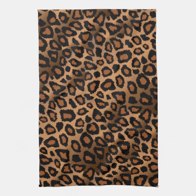 Paño De Cocina Impresión de animales de leopardo marrón de Safari (Vertical)