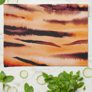 Paño De Cocina Impresión de animales de tigre negro naranja