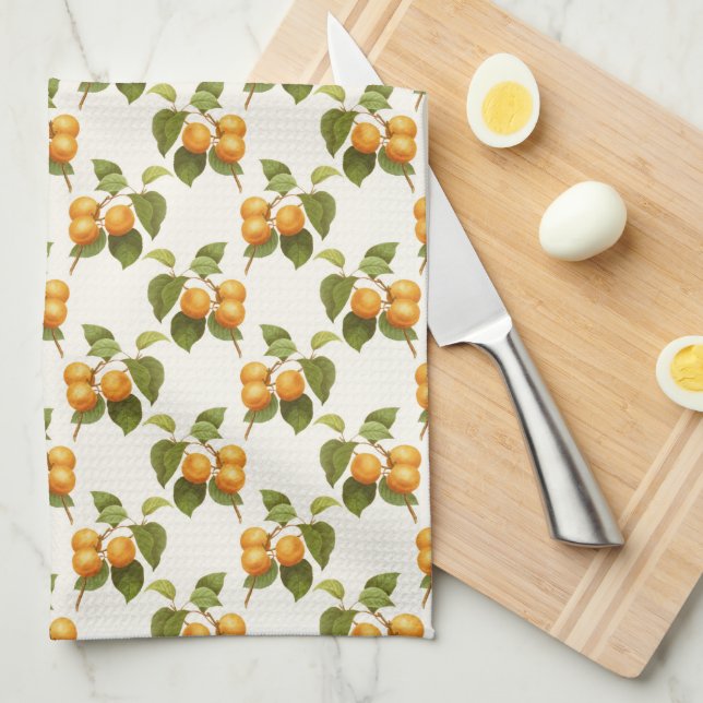 Paño De Cocina Impresión de Apricot (Doblado Cuarto)