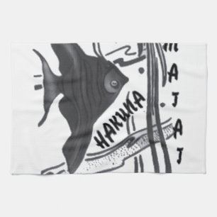 Paño De Cocina Impresión de arte de pescado de Hakuna Matata