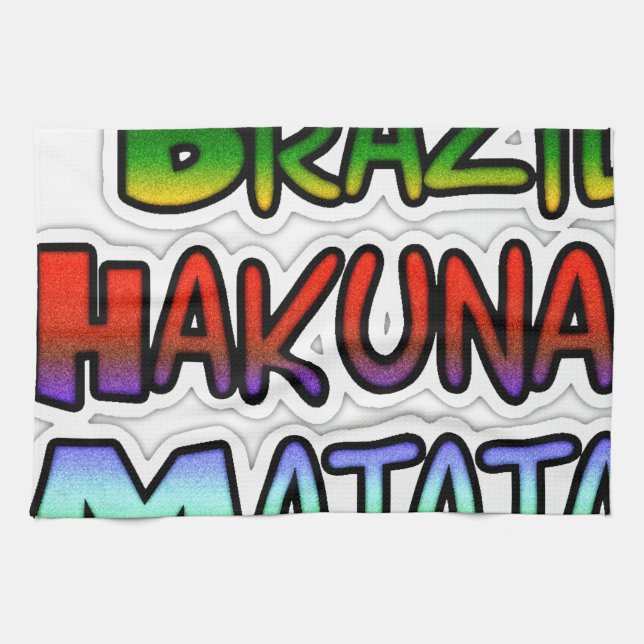 Paño De Cocina Impresión de arte Hakuna Matata (Horizontal)