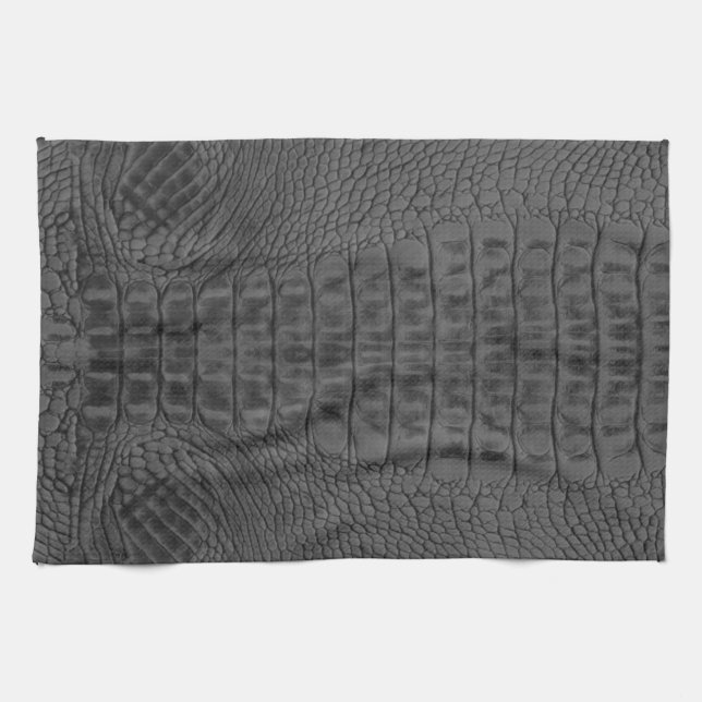 Paño De Cocina  Impresión de capa de cocodrilo negro (Horizontal)
