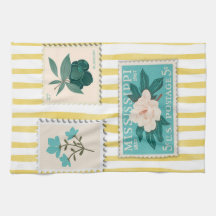 Impresión de la cocina con sello de posta vintage 