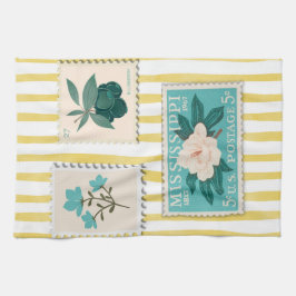 Paño De Cocina Impresión de la cocina con sello de posta vintage