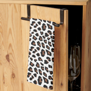 Paño De Cocina Impresión de leopardo blanco