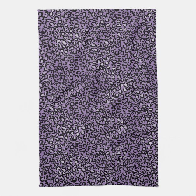 Paño De Cocina Impresión de leopardo púrpura (Vertical)