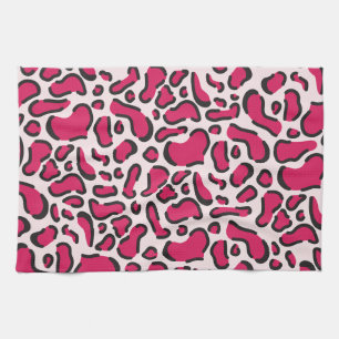 Paño De Cocina Impresión de leopardo rosa