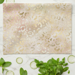 Paño De Cocina Impresión de leopardo rosa Rubor Rosa de oro Glam