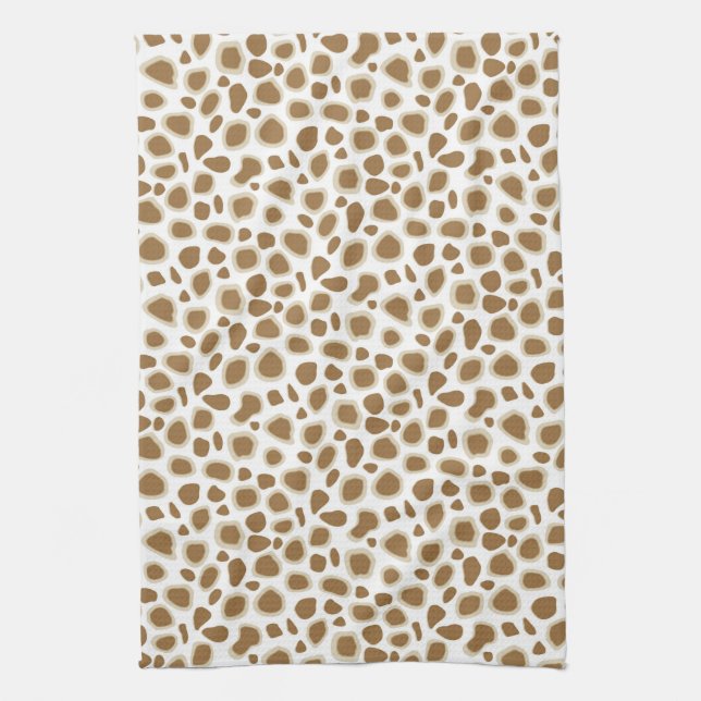 Paño De Cocina Impresión de leopardo - Taupe Tan y blanco (Vertical)