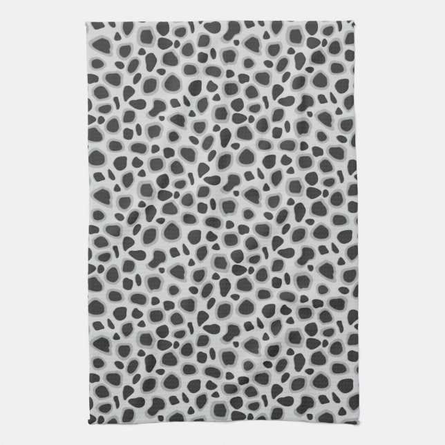Paño De Cocina Impresión de leopardo - tonos grises (Vertical)