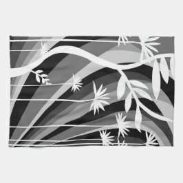 Paño De Cocina Impresión de planta monocromática