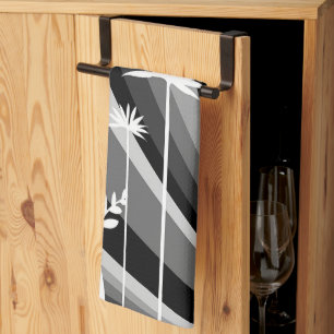 Paño De Cocina Impresión de planta monocromática