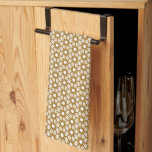 Paño De Cocina Impresión de raya de oro geométrico vintage<br><div class="desc">Esta sencilla toalla de cocina con motivos geométricos presenta un sencillo y limpio patrón de estreno de oro de inspiración moderna de mediados de siglo. Un patrón de estallido geométrico de estrellas brillantes de oro y cobre sobre un fondo blanco. Cada estallido estelar presenta una estrella dorada ligera que se...</div>
