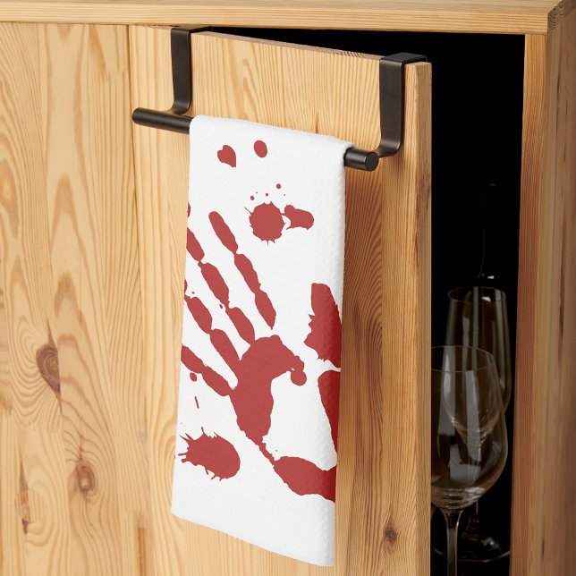 Paño De Cocina Impresión de sangre de mano sangrienta Patter Prop (Subido por el creador)