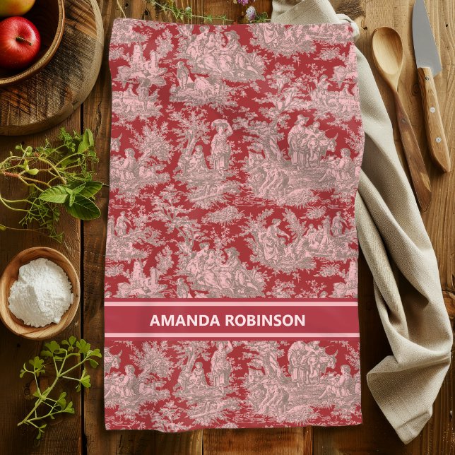 Paño De Cocina Impresión de tela rosa rosa de jouy (Subido por el creador)