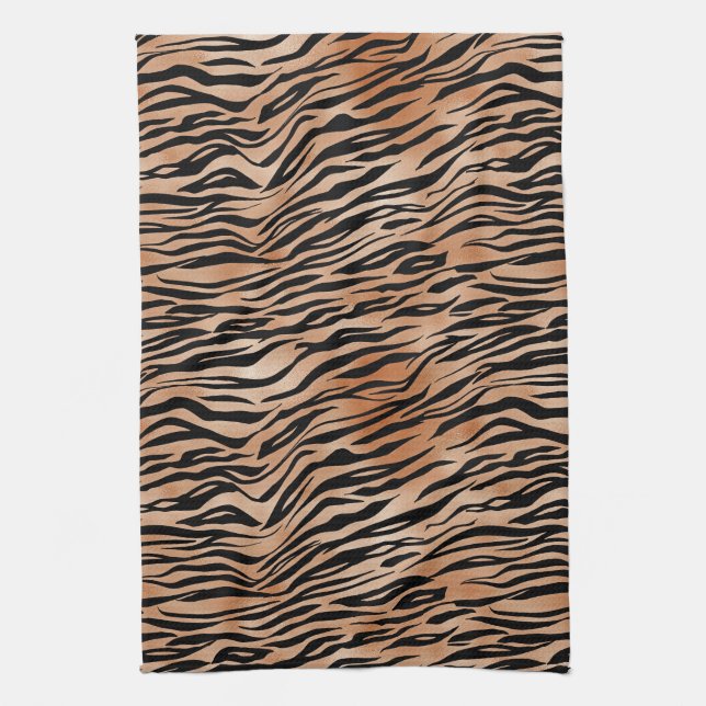 Paño De Cocina Impresión de tigre negro naranja (Vertical)
