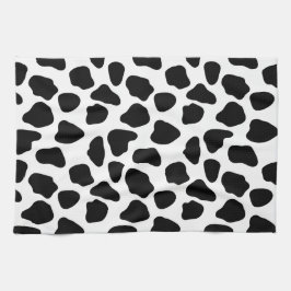 Paño De Cocina Impresión de vaca en blanco y negro