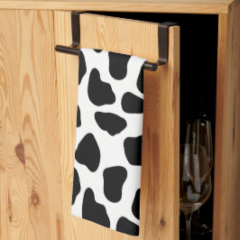 Paño De Cocina Impresión de vaca en blanco y negro