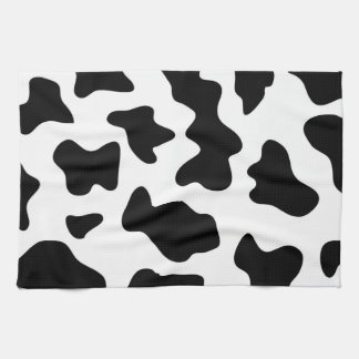 Paño De Cocina impresión de vacas lecheras en blanco y negro