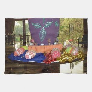 Paño De Cocina Impresión decorada de Huevos de Pascua