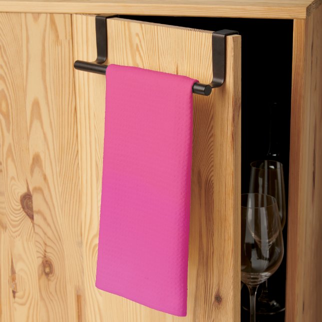 Paño De Cocina Impresión digital de giro rosado (Pliegue de tercios)