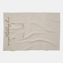 Paño De Cocina Impresiones descalzos en arena de playa