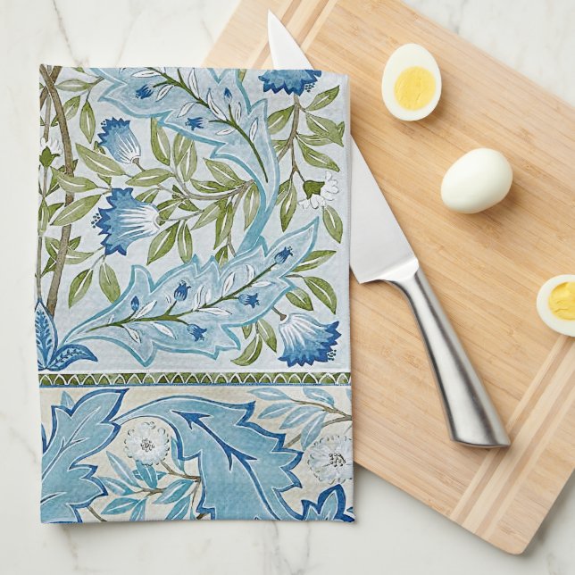 Paño De Cocina Impresiones estilo William Morris y Wilhelmina (Doblado Cuarto)