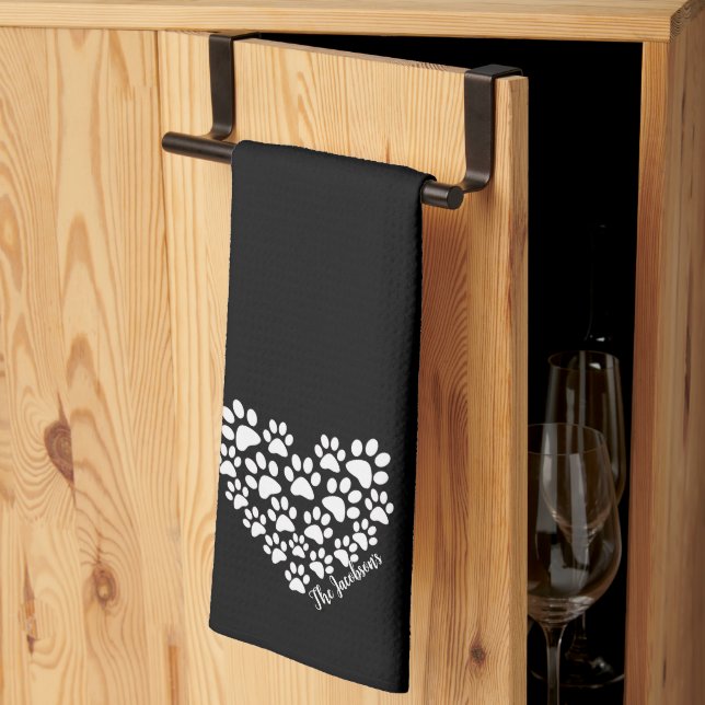 Paño De Cocina Impresiones personalizadas de la pintura cardíaca (Pliegue de tercios)