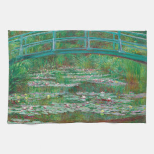 Paño De Cocina Impresionista de Footbridge Claude Monet