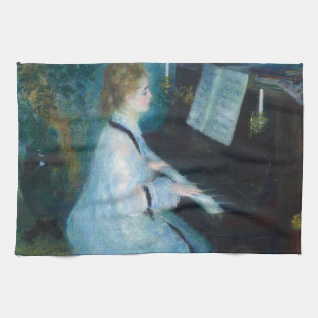 Paño De Cocina Impresionista de la época del piano (Horizontal)