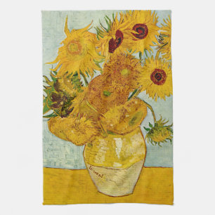 Paño De Cocina Impresionista de Vincent Van Gogh 12 Sunflowers