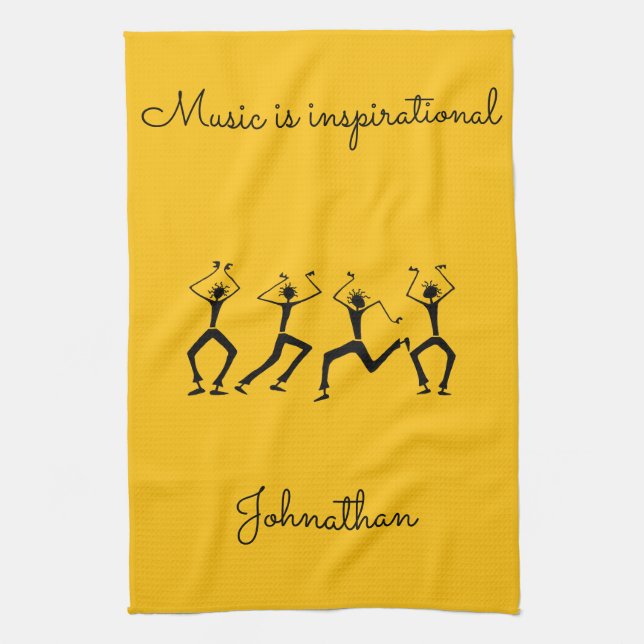 Paño De Cocina Increíble, Fiesta de la felicidad bailarinas toall (Vertical)