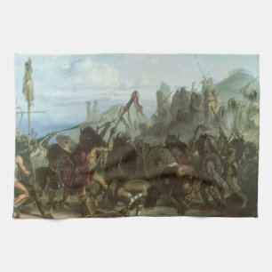 Paño De Cocina Indios antiguos, Danza del Bisonte por Karl Bodmer