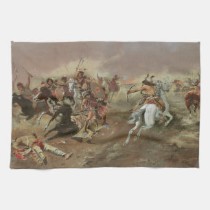 Paño De Cocina Indios vintage, por supremacía de CM Russell
