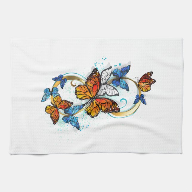 Paño De Cocina Infinity of Monarch Butterflies (Horizontal)