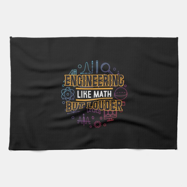 Paño De Cocina Ingeniería como matemáticas (Horizontal)