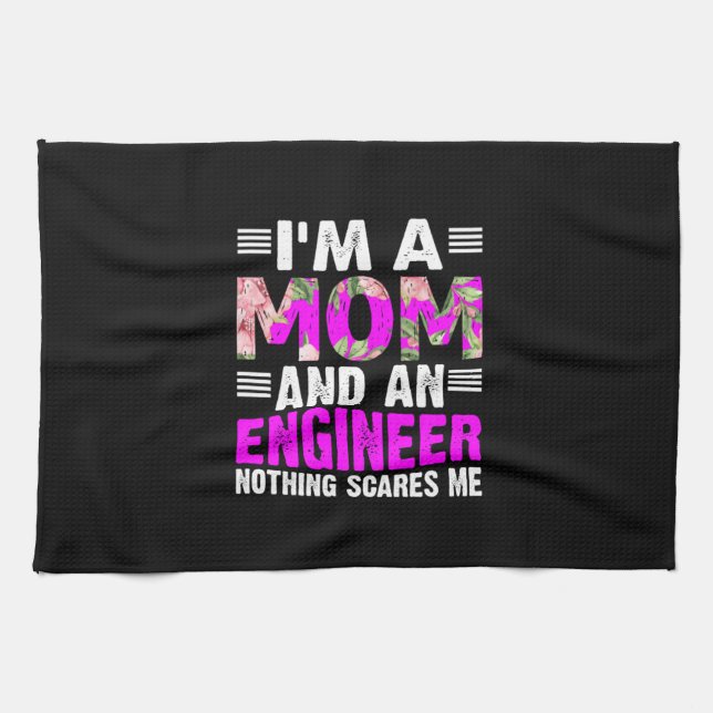 Paño De Cocina Ingeniero Art A Mom Y Un Ingeniero (Horizontal)