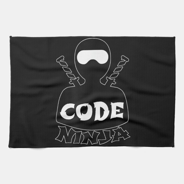 Paño De Cocina Ingeniero de Codificación Informática de Code Ninj (Horizontal)