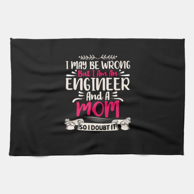 Paño De Cocina Ingeniero Soy Ingeniero Y Mamá (Horizontal)