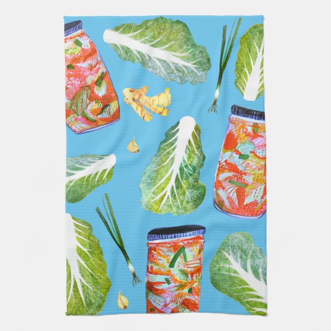 Paño De Cocina Ingredientes de Kimchi Fermentación de Diversión d (Vertical)