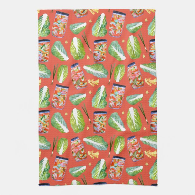 Paño De Cocina Ingredientes de Kimchi Fermentación por Picante (Vertical)