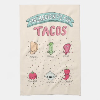 PAÑO DE COCINA INGREDIENTES PARA TACOS