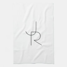 Iniciales de superposición de 2 modernas | Negro s