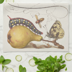 Paño De Cocina Insectos de jardín, Mosca, Oruga, Pera, Ciempiés