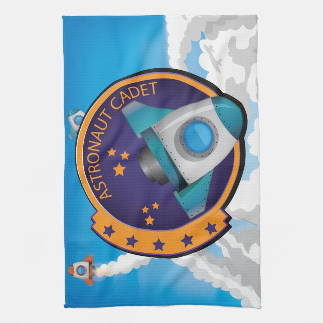 Paño De Cocina Insígnia de Cadete Astronauta (Vertical)