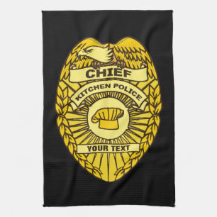 Paño De Cocina Insignia Del Jefe De La Policía De Cocina