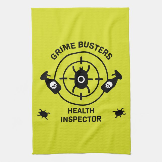 Paño De Cocina Inspector de salud (Vertical)