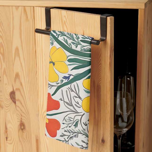 Paño De Cocina Inspiración de primavera de flores (Pliegue de tercios)